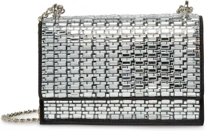 Betsey Johnson Shine On Convertible Flap Bag, Black