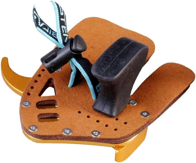 BICASTER Archery Finger Tab - Left Handed Genuine Leather   Aluminum Plate Adjustable for Recurve Bow
