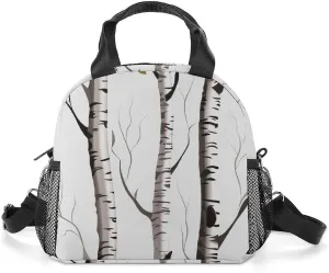 Birch Tree Insulated Lunch Bag Portable Lunch Box Tote Cooler Bags Lunchbox For Travel Picnic Work