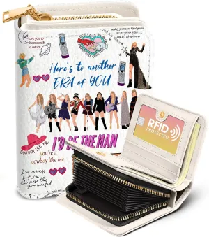 Bistup Credit Card Holder Wallet for Women Leather Ladies Cute Teen Girls Female Cardholder Wallets Accordion Purse Small Medium Design Print Merch Unique Modern Y2k Rfid Zipper Around