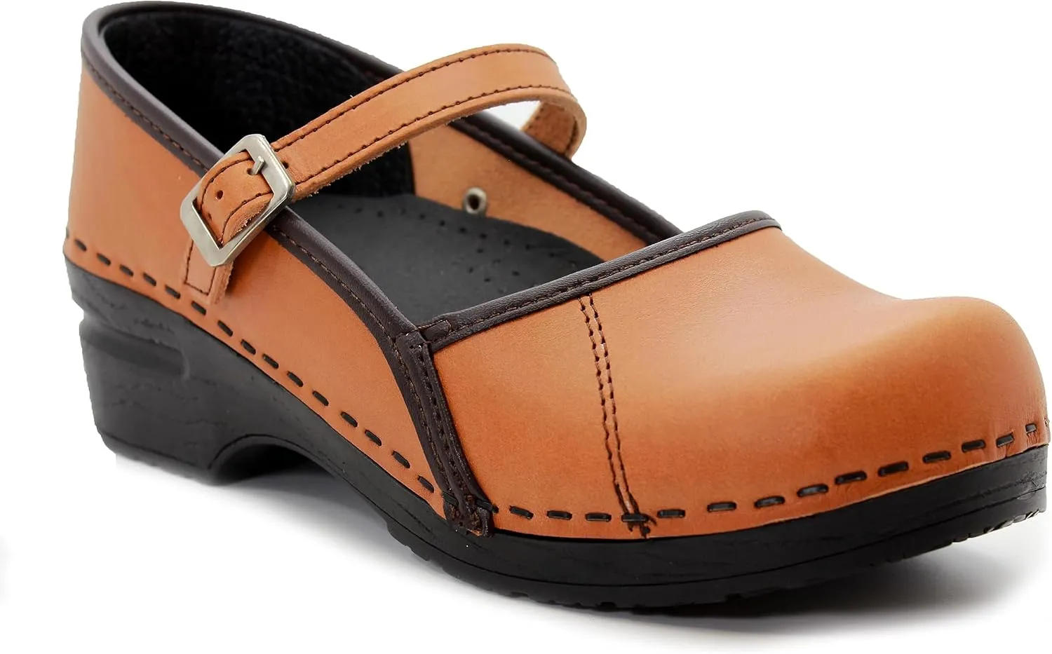 BJORK Swedish Comfort Women's Marcella Mary Jane Leather Clogs