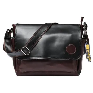Black and Brown Messenger Bag
