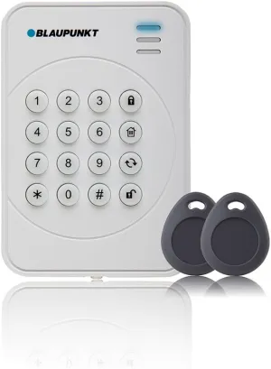 Blaupunkt KPT-R1, Includes 2 RFID Secure Wireless Encryption/Easy Operation Alarm Systems, Control Panel with Rolling Code Including Tag Reader and 2 x Tags
