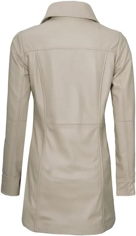 Blingsoul Womens Leather Jacket - Vintage Style Long Leather Jacket Women