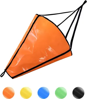 BLUEWING Sea Anchor Drift Sock 840D Nylon 32", 42", 53", 62", 72", 84" Parachute Fishing Drogue for Marine Boat/Jet Ski/Sail Orange/Black/Green/Blue/Yellow