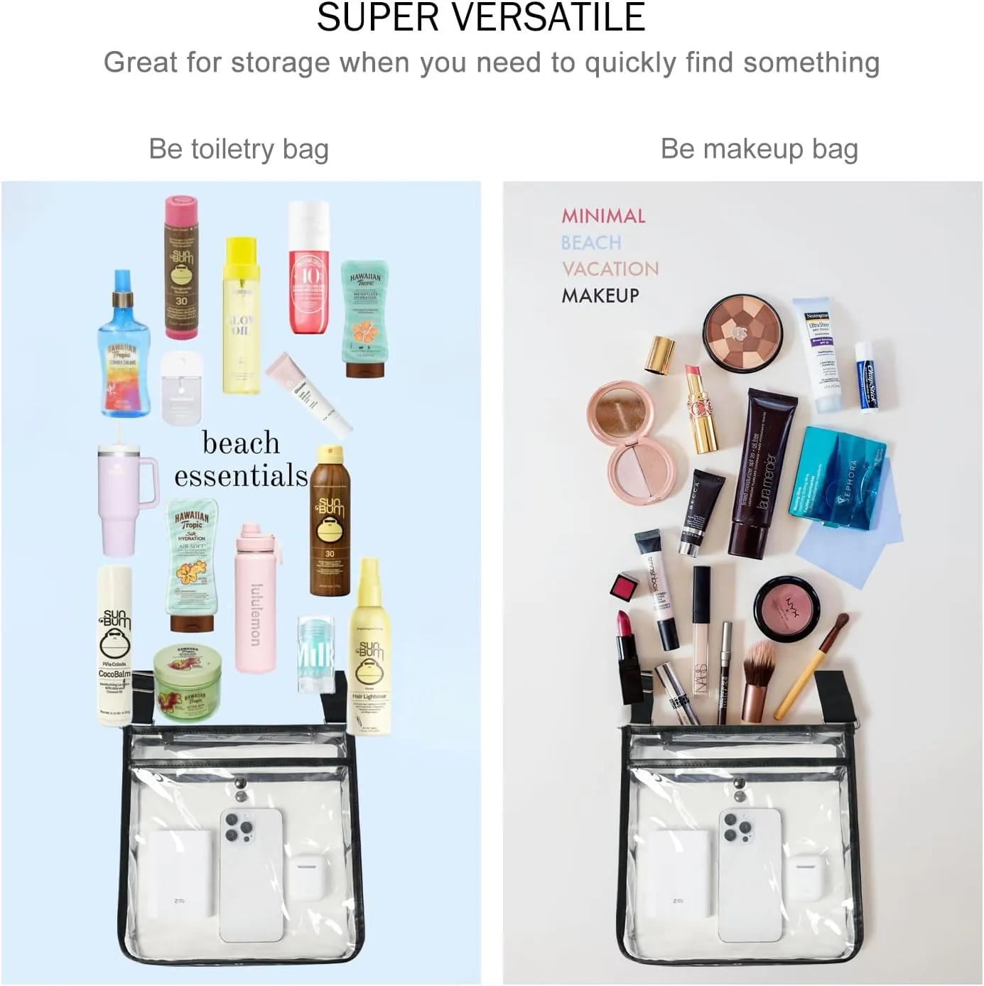 Bluome Clear Bag for Stadium Events 12 x6 x12, Clear Crossbody Purses for Women Concerts Stadium Approved Work Beach
