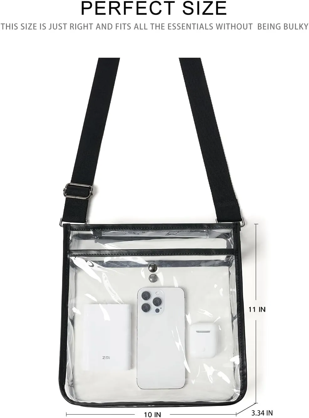 Bluome Clear Bag for Stadium Events 12 x6 x12, Clear Crossbody Purses for Women Concerts Stadium Approved Work Beach