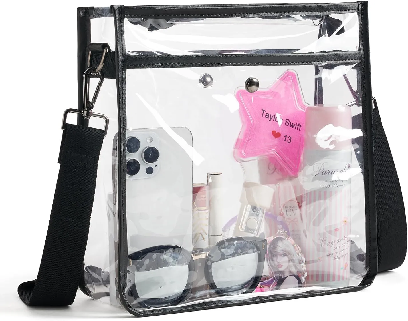 Bluome Clear Bag for Stadium Events 12 x6 x12, Clear Crossbody Purses for Women Concerts Stadium Approved Work Beach