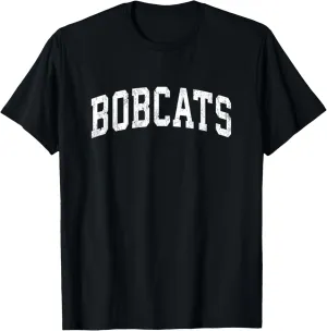 Bobcats Mascot Vintage Athletic Sports Name Design T-Shirt