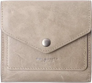 Borgasets Small Wallet for Women Genuine Leather RFID Blocking Card Holder Organizer Pocket Compact Bifold Ladies Mini Purse