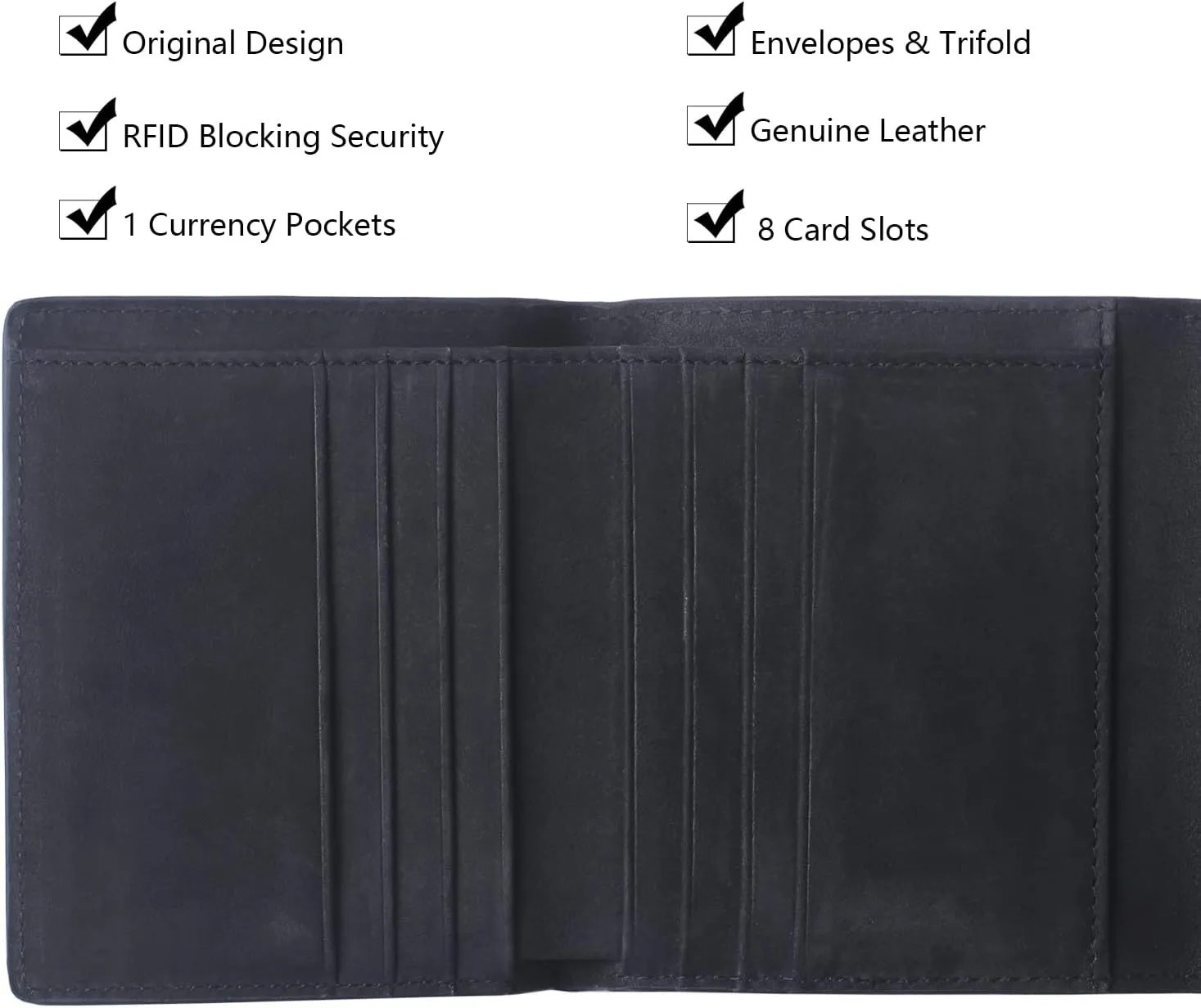 Borgasets Small Wallet for Women Genuine Leather RFID Blocking Card Holder Organizer Pocket Compact Bifold Ladies Mini Purse