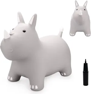 Bouncy Horse Hopper, Bouncy Animals Hopper for Toddlers, Inflatable Jumping Ride on Bouncer, Kids Hopping Toys for 18M 2 3 Years Old Kids Boys Girls Gifts