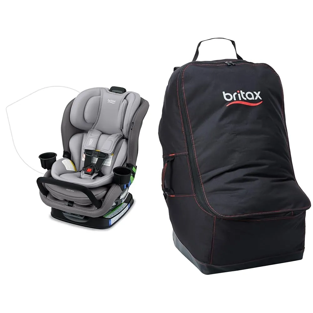 Britax Poplar S Convertible Car Seat Bundle with Travel Bag, ClickTight 2-in-1 Car Seat and Padded Backpack Straps Protective Case