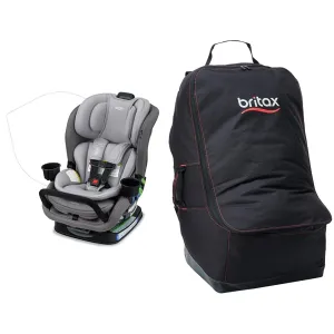 Britax Poplar S Convertible Car Seat Bundle with Travel Bag, ClickTight 2-in-1 Car Seat and Padded Backpack Straps Protective Case