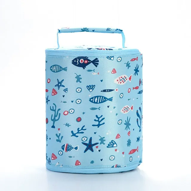 Brivilas lunch bag  for women funny cartoon kids bento cooler bags flamingo thermal breakfast food box portable picnic travel