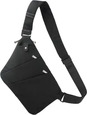 BROADREAM Anti Theft Crossbody Bag for Men Women - Slim Sling Bag Crossbody Shoulder Bag for Travel Hiking Sport Casual