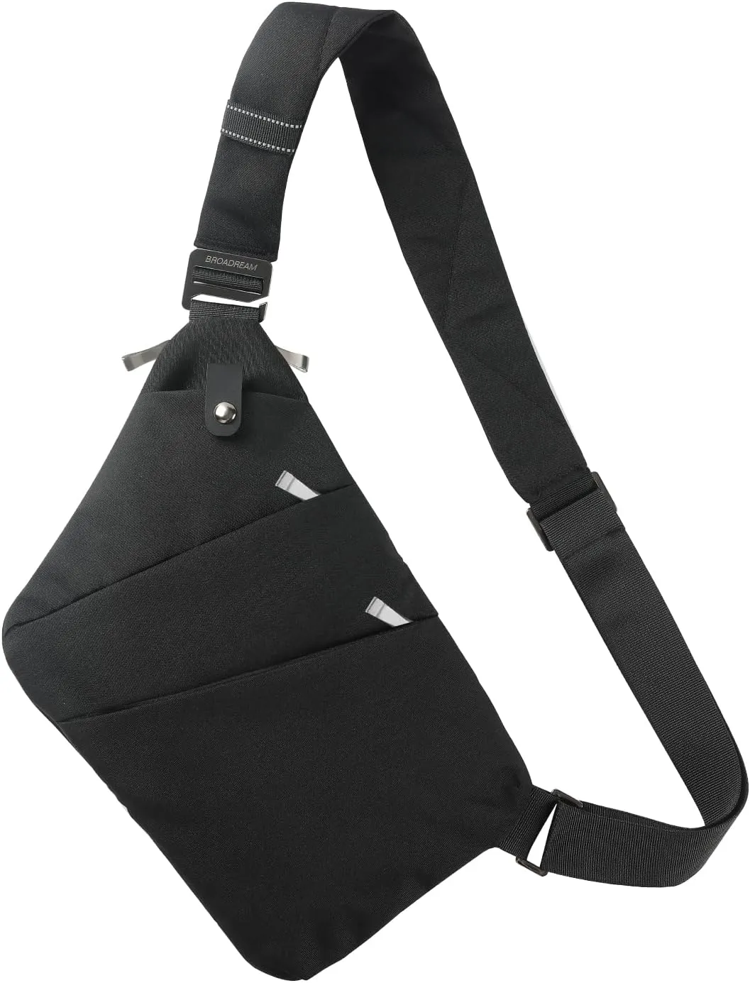 BROADREAM Anti Theft Crossbody Bag for Men Women - Slim Sling Bag Crossbody Shoulder Bag for Travel Hiking Sport Casual