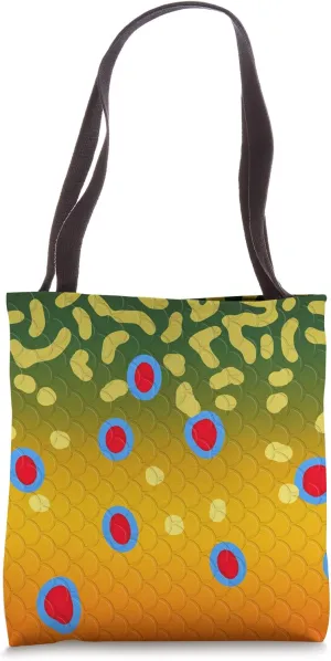 Brook Trout Coloration Scale Pattern Fish Art Fly Fishing Tote Bag