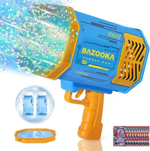 Bubble Guns, 69 Hole Bubble Machine Gun with Bubble Solution for Kids,Bubble Gun for Wedding, Easter Bubble Maker for Summer Kids Outdoor Toys Birthday Wedding Party