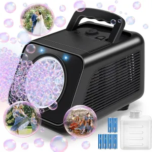 Bubble Machine Automatic Bubble Blower for Kids: Battery Operated Bubble Maker for Toddlers 1-3 | 20000  Bubbles Per Min Contain 6 AA Battery | Outdoor Toys for Parties Birthday Wedding