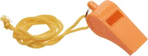 Bulk Lot of 100 NEW Safety Plastic Whistle with Lanyard Orange/Yellow