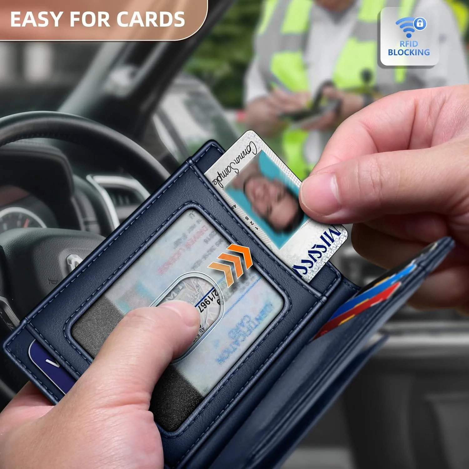 BULLIANT Magnetic Closure Slim Wallet-Genuine Leather Front Pocket Wallet for Men,RFID Blocking,Holds 12 Cards and Money Clip