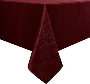 Burgundy Jacquard Rectangle Tablecloth Exquisite Grain Design Waterproof and Wrinkle Resistant Table Cloth for Indoor Outdoor Parties Kitchen Dinning Room 60 Inch by 120 Inch