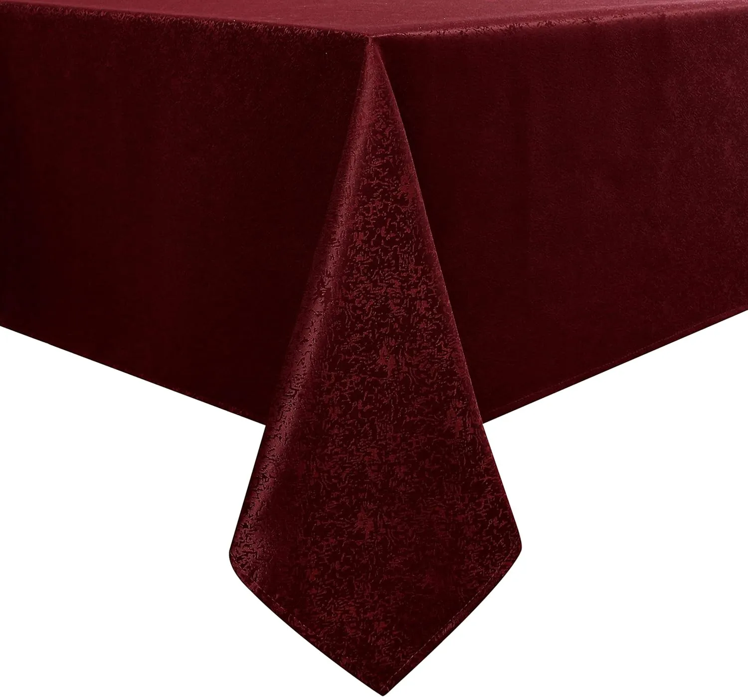 Burgundy Jacquard Rectangle Tablecloth Exquisite Grain Design Waterproof and Wrinkle Resistant Table Cloth for Indoor Outdoor Parties Kitchen Dinning Room 60 Inch by 120 Inch