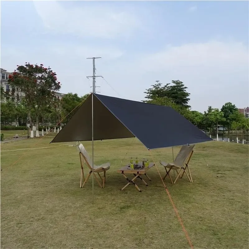 Camping Awning Canopy Tarp Durable Waterproof Lightweight for Outdoor Tent Shade Multi-Purpose Use(Black,3x5m)