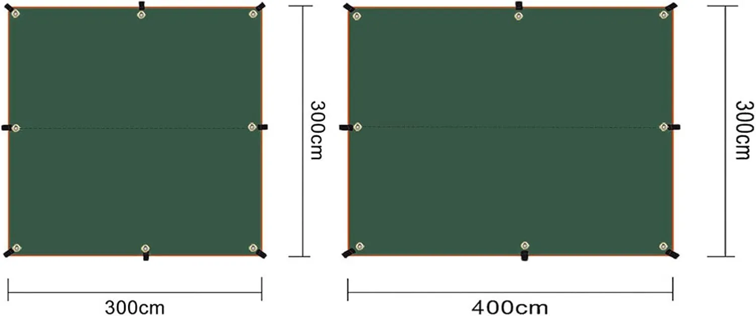 Camping Tarp,3x3 3x4 3x5 Tarp Awning Waterproof Sunshade Ultralight Canopy Sunshade Outdoor Camping Sun Shelter Hammock Rain Fly (Color : Cyan, Size : 300 * 500 Cm)