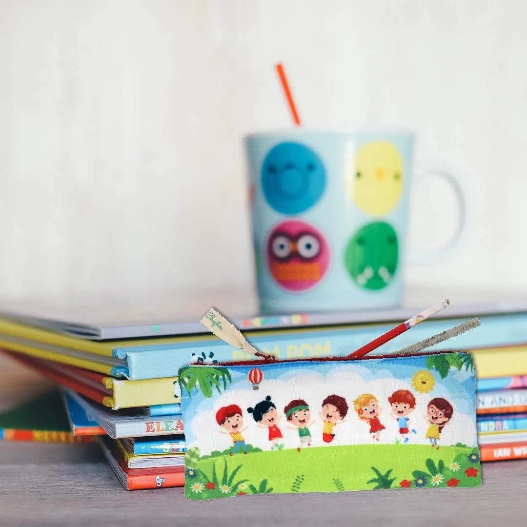 Canvas Pouch for Kids' Giveaways with Seed Paper Pencils and Newspaper Pencils (Set of 5)