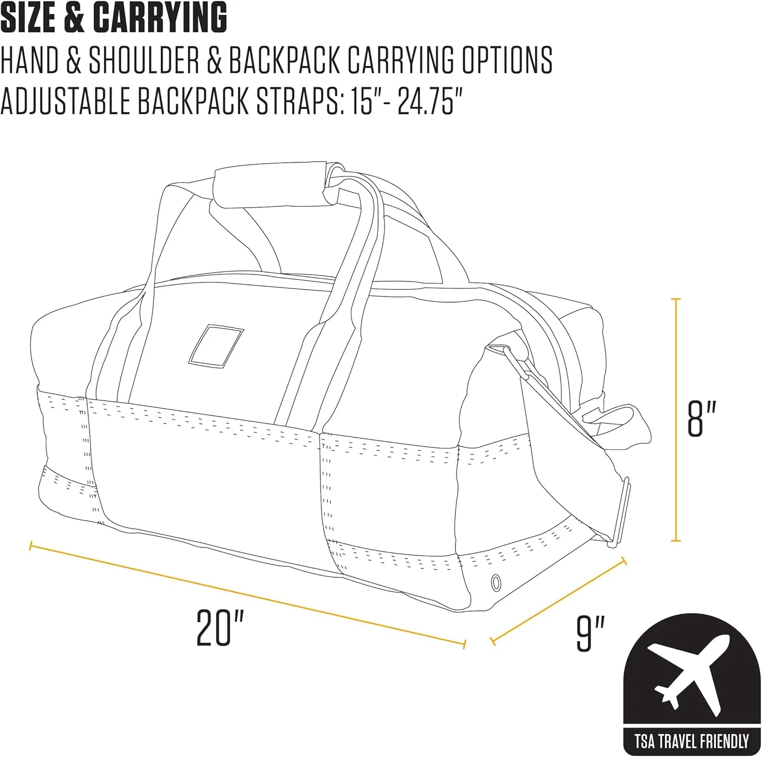 Carhartt Classic Duffels, Heavy-Duty Bag for Jobsite, Gym and Travel