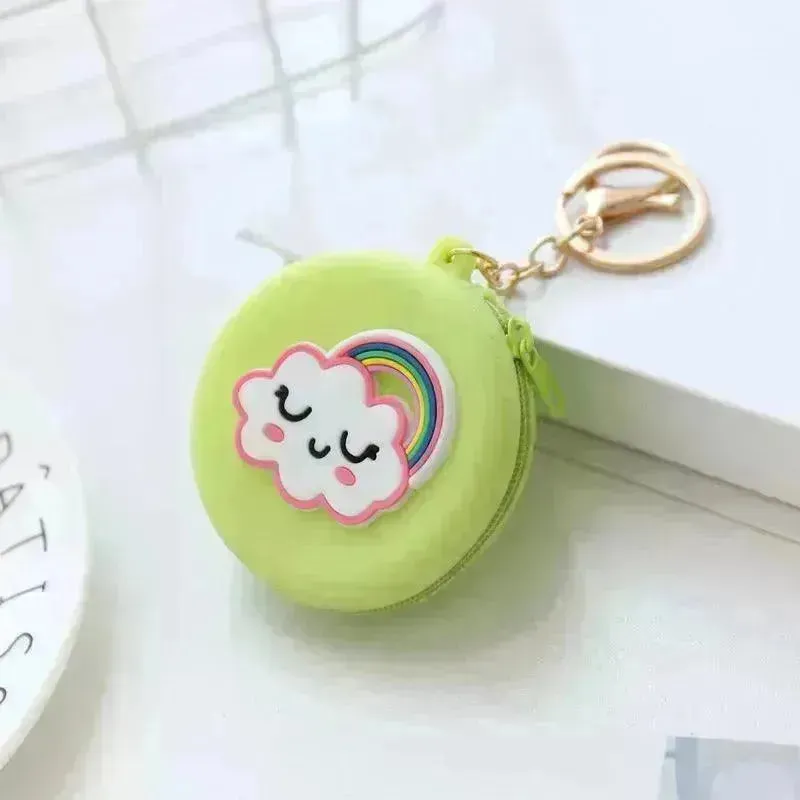 Cartoon Silicon Colorful Bag Key Chain