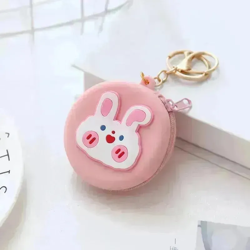 Cartoon Silicon Colorful Bag Key Chain