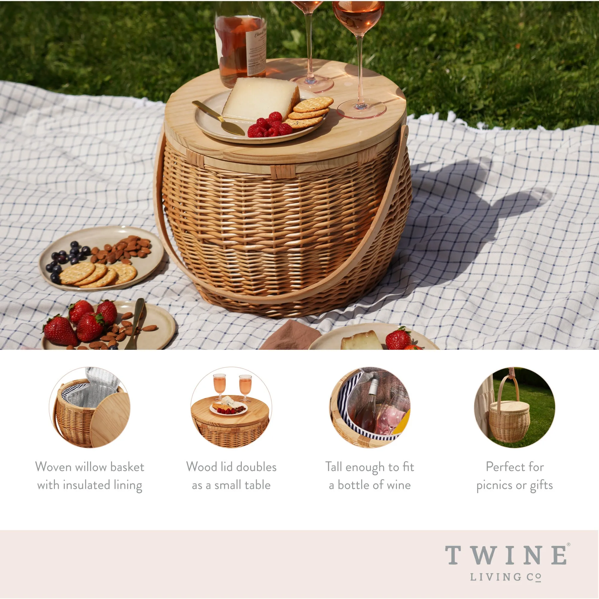 Cask willow picnic basket by twine living®