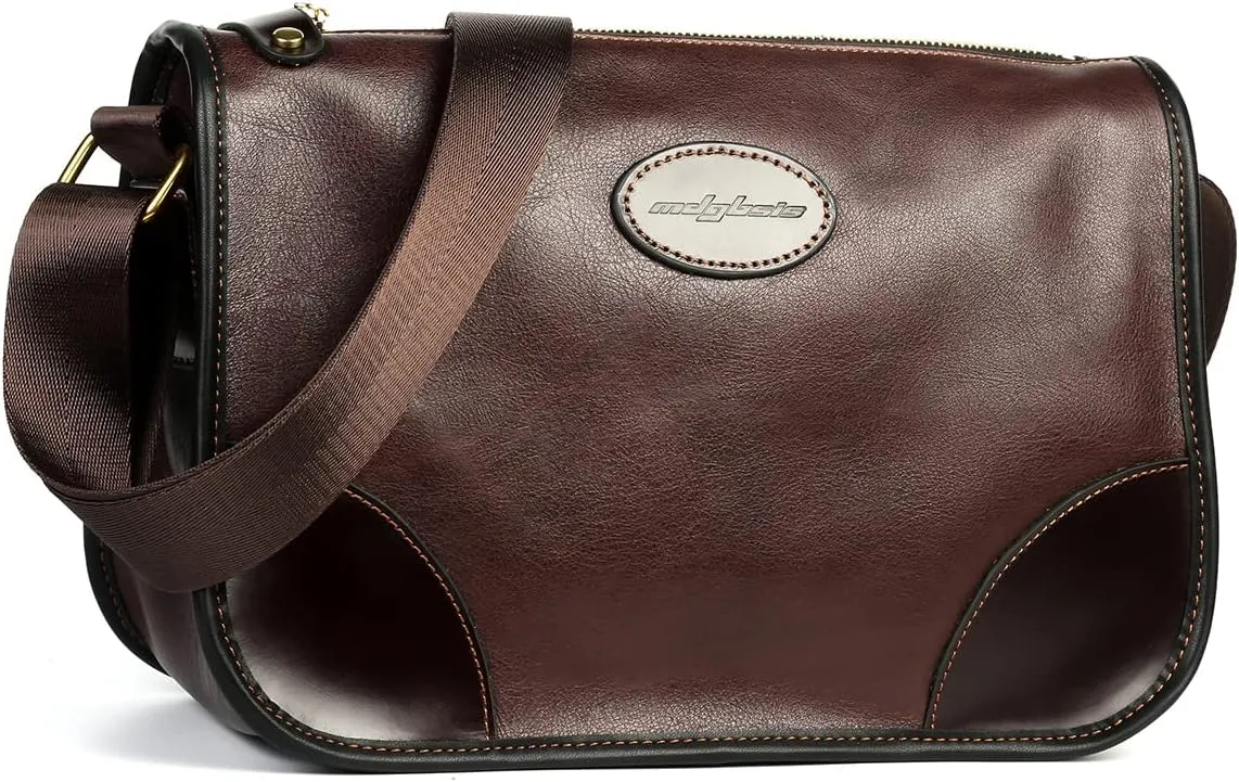 Casual Leather Shoulder Bag Crossbody Messenger Pack satchel for Men Women Vintage