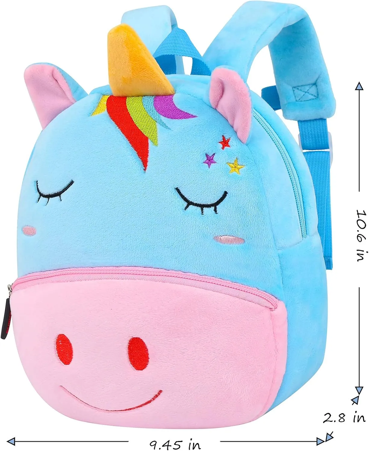 CBOALOGR Cute Plush Unicorn Toddler Small Backpack Little Plush Bookbag for Girls 3 to 6 years old