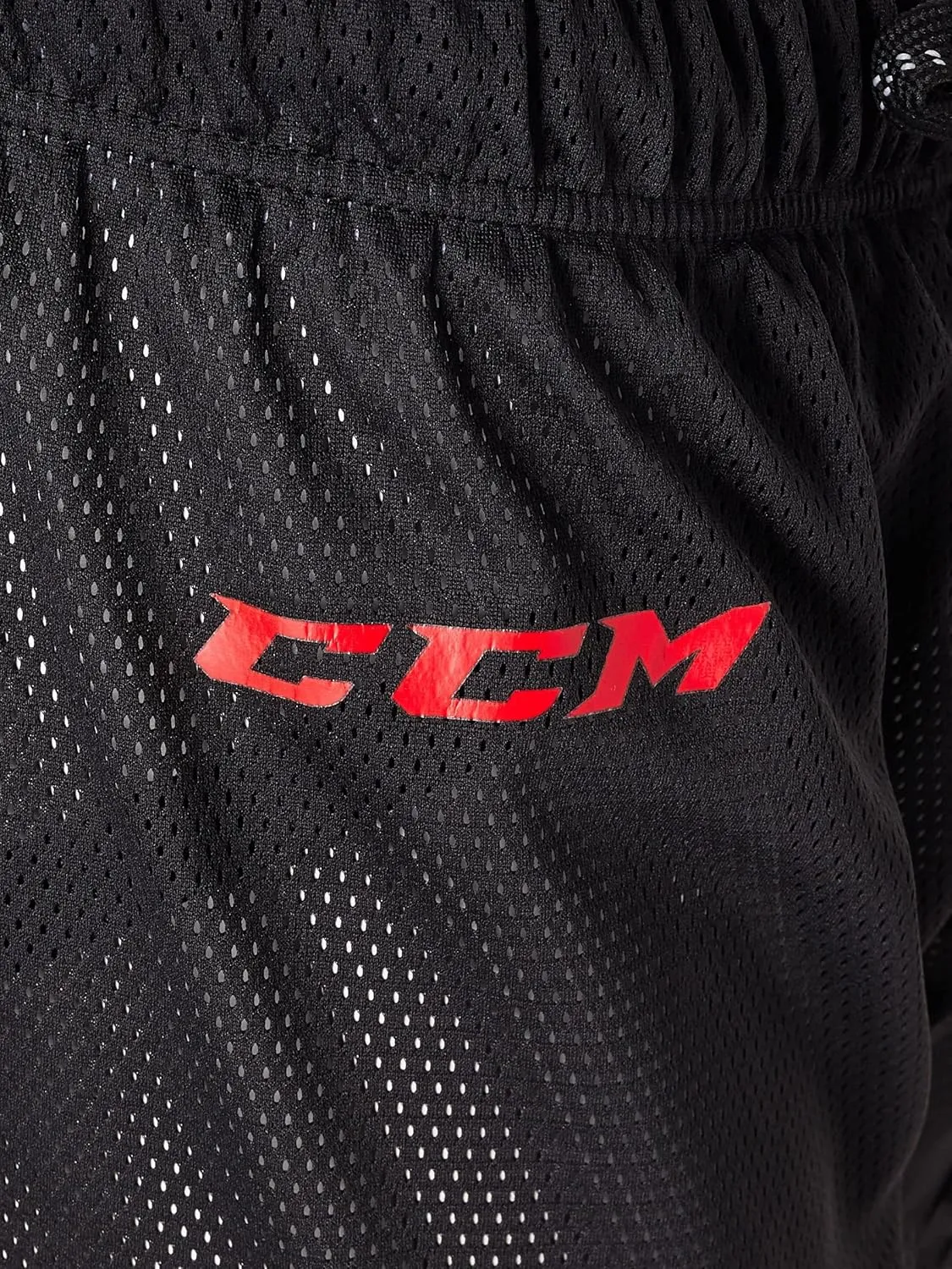 CCM Men's Loose Fit Hockey Mesh Jock Shorts with Sock Tabs Size Senior