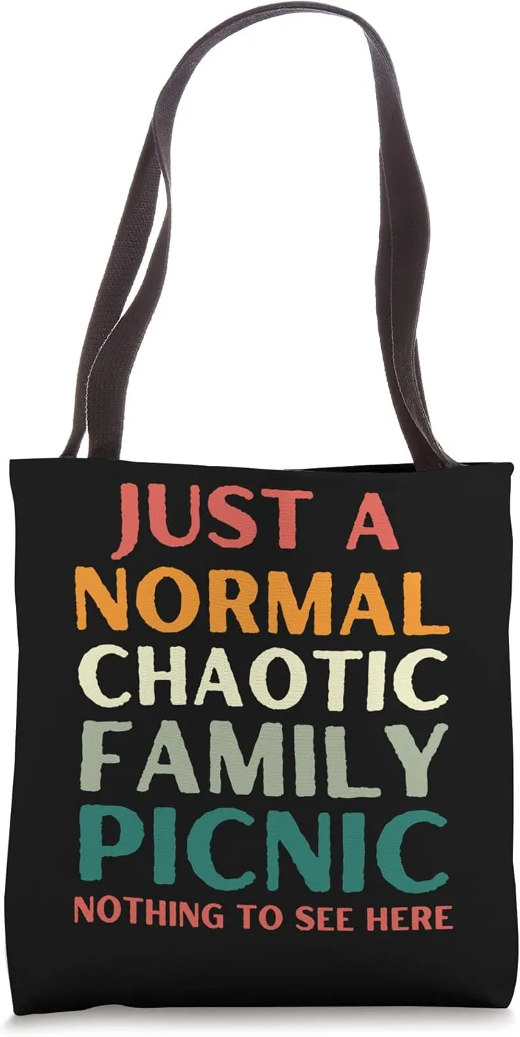 Chaotic Family Picnic Vintage Matching Family Tote Bag