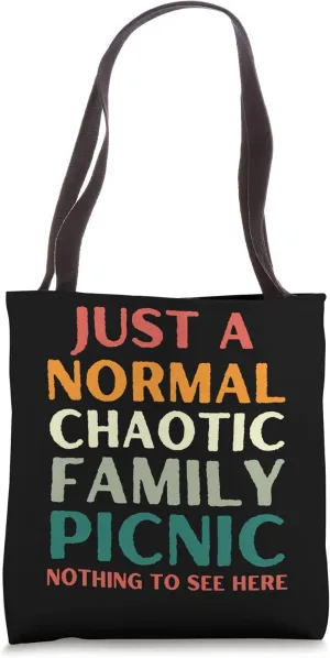 Chaotic Family Picnic Vintage Matching Family Tote Bag