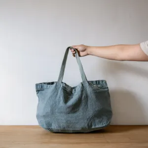 Charvet Éditions French Linen Bag Doudou Vert de Gris