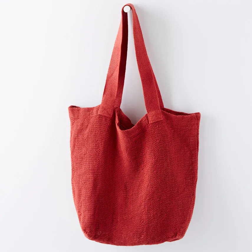Charvet Éditions French Linen Bag Nomade Dahlia