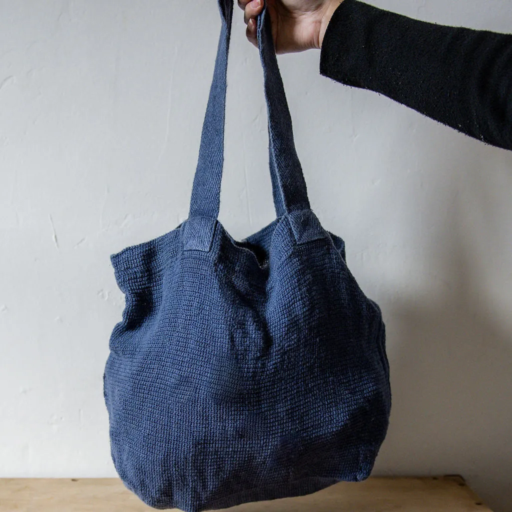 Charvet Éditions French Linen Bag Nomade Indigo