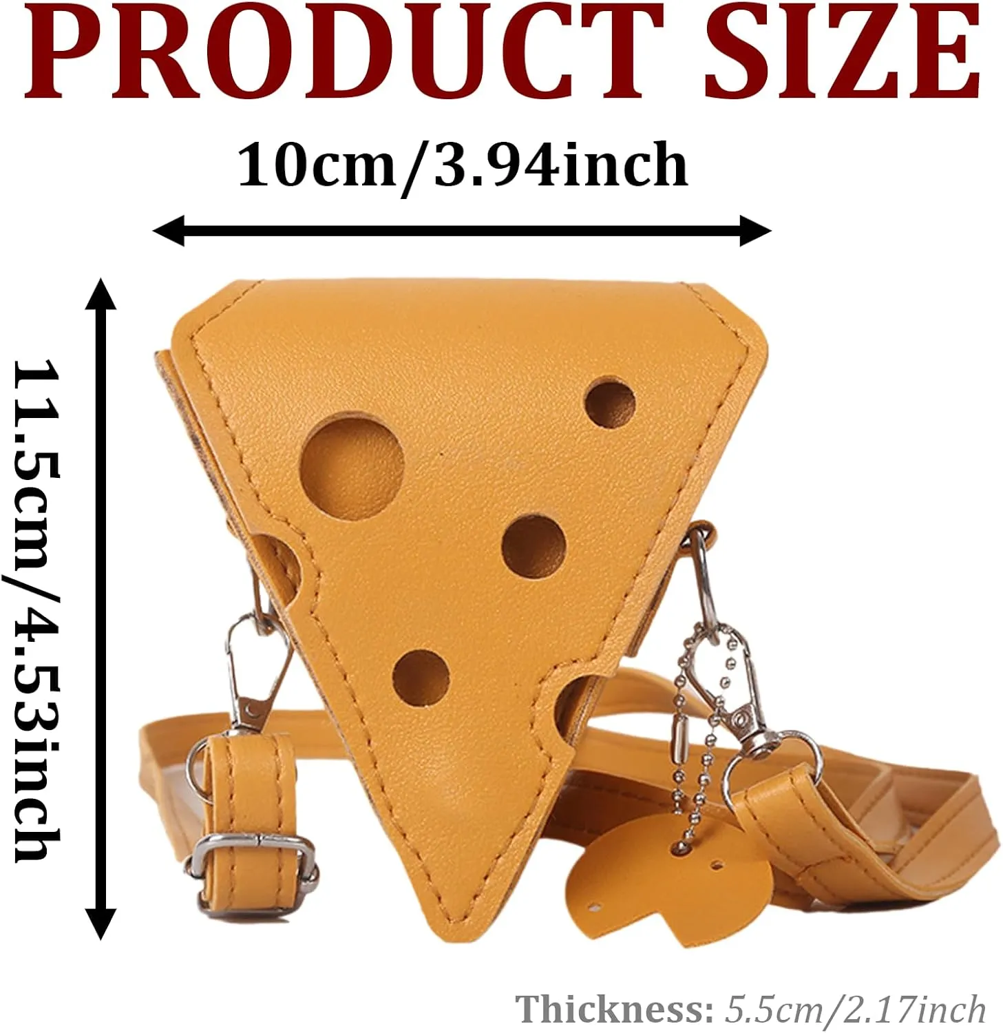 Cheese Shaped Crossbody Bag, Creative Mini Shoulder Bag Women Fashion Handbag PU Leather Wallet Purse