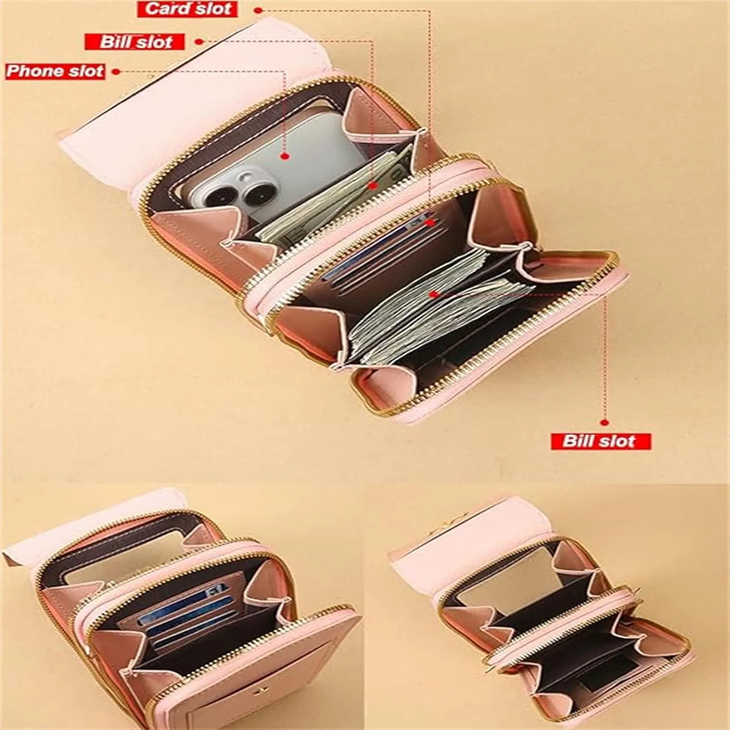 Cherishion Leather Small Crossbody Bag/Mini Messenger Shoulder Handbag, PU Leather, Crossbody Cell Phone Purse for Women