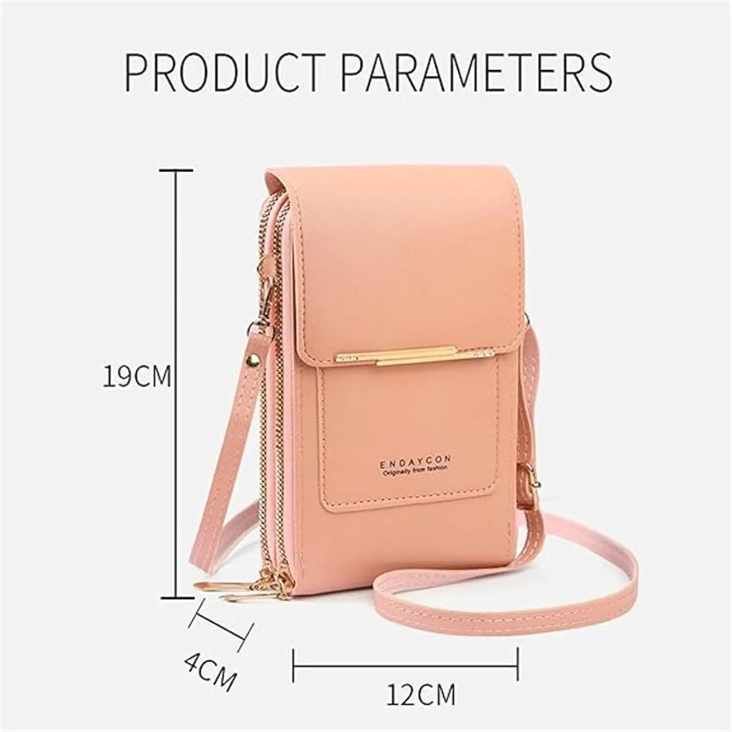 Cherishion Leather Small Crossbody Bag/Mini Messenger Shoulder Handbag, PU Leather, Crossbody Cell Phone Purse for Women