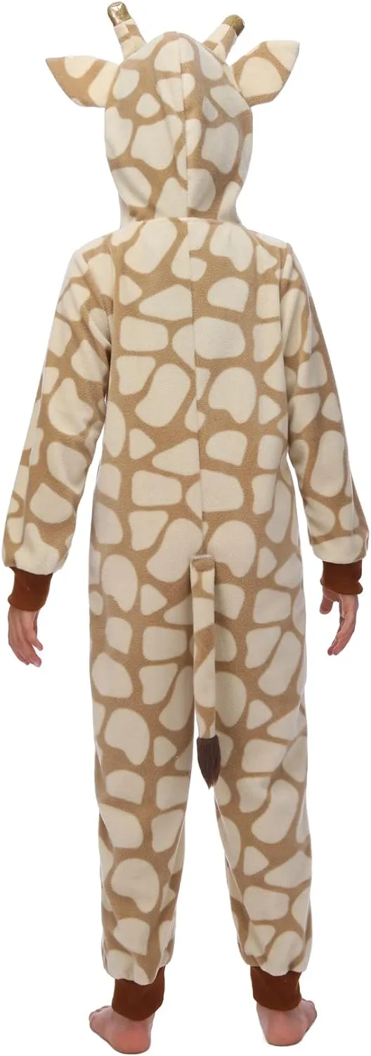 Children Animal Onesie Costume, Unisex Giraffe Costume, Giraffe Onesie, Kids Halloween/Christmas/Carnival Festival Costume for Kids 4-6
