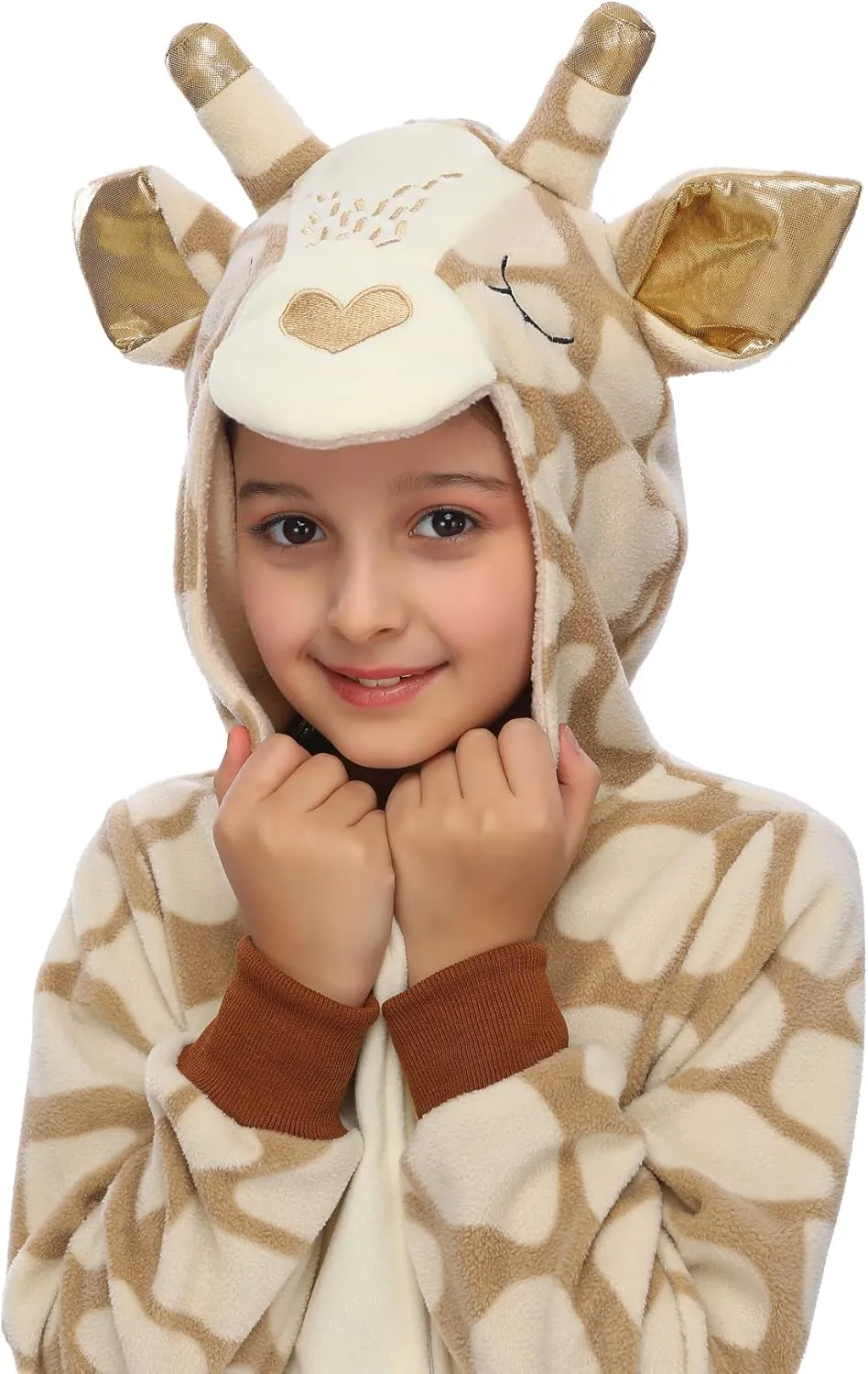 Children Animal Onesie Costume, Unisex Giraffe Costume, Giraffe Onesie, Kids Halloween/Christmas/Carnival Festival Costume for Kids 4-6