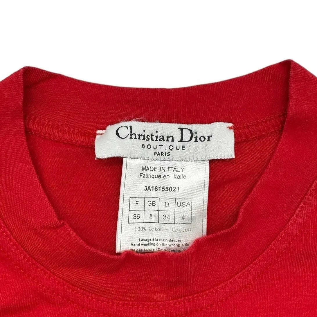 Christian Dior J'Adore Dior 1947 Studs Galliano Tank Top Shirt Red