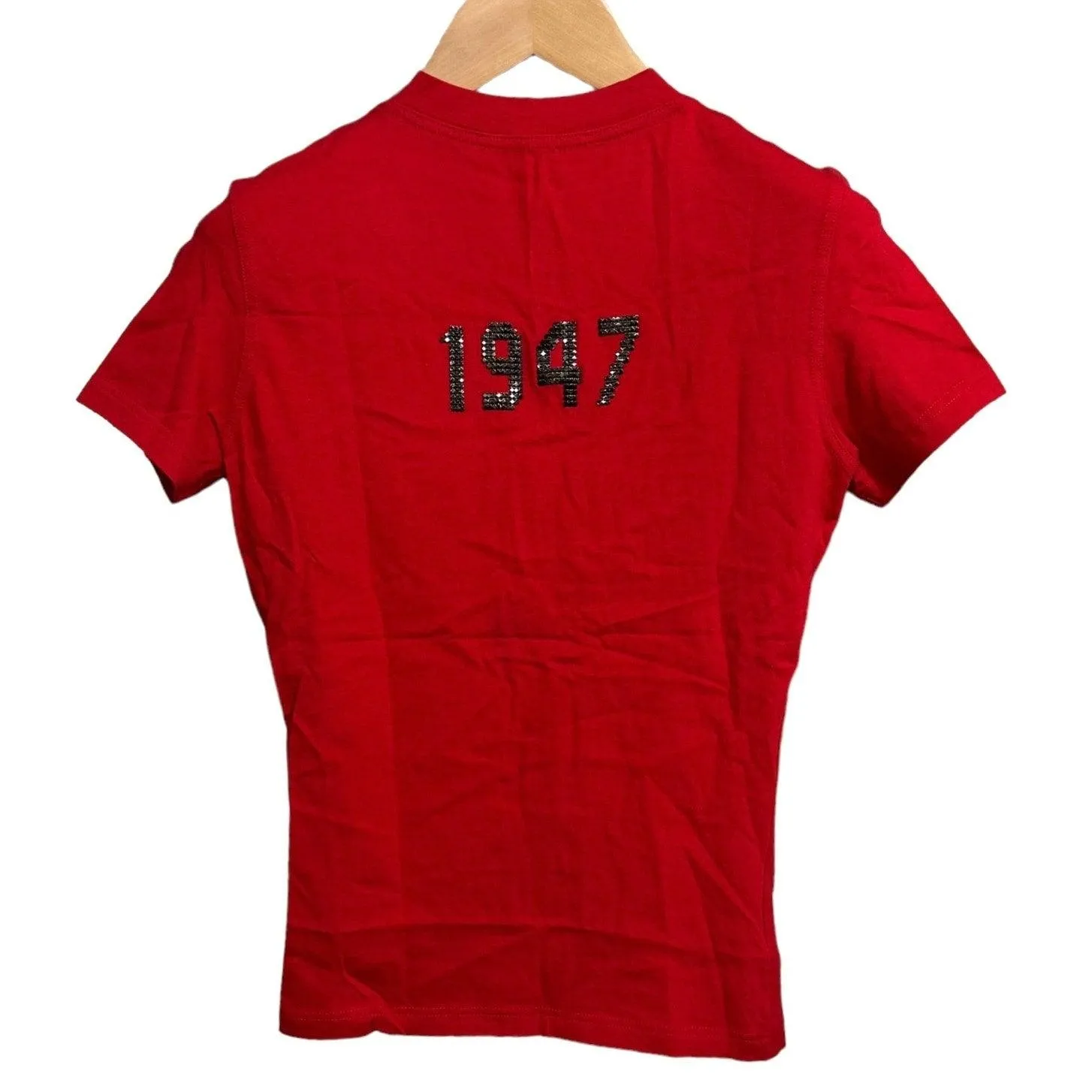 Christian Dior J'Adore Dior 1947 Studs Galliano Tank Top Shirt Red